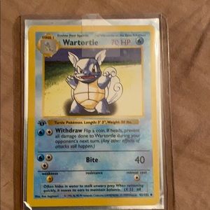 Pokemon Wartortle first edition
